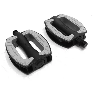 Falkx Stabiele fiets pedalen - anti-slip - kunststof - zwart-grijs