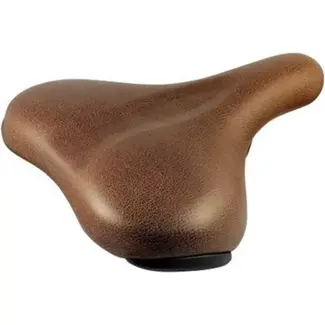 San Remo Dameszadel met bumper - bruin - zonder strop - voor stadsfietsen