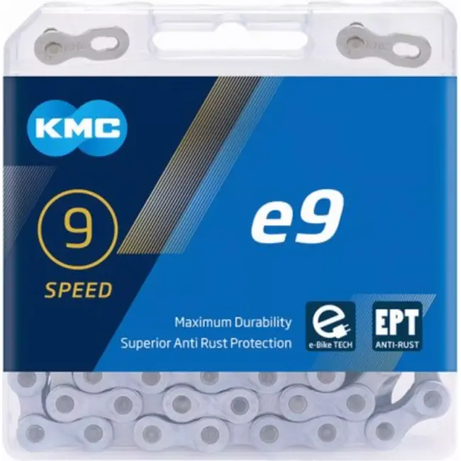 KMC 9-speed e-bike ketting - anti-roest - 136 schakels - zilver - QuickLink
