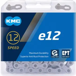 KMC 12-speed e-bike ketting - anti-roest - 130 schakels - hoge torsieweerstand - donker zilver