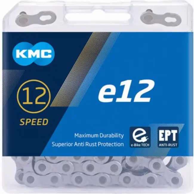 KMC 12-speed e-bike ketting - anti-roest - 130 schakels - hoge torsieweerstand - donker zilver