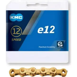 KMC 12-speed e-bike ketting - Ti-Ni coating - Goud - Versterkte pen - 130 schakels