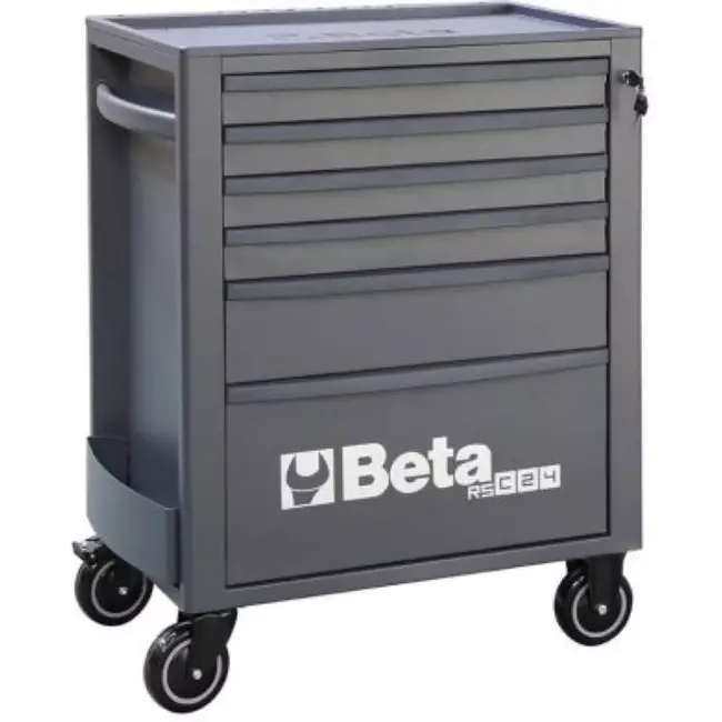 Beta Gereedschapwagen - 6 laden - antraciet - duurzaam - 74x95.5x45 cm