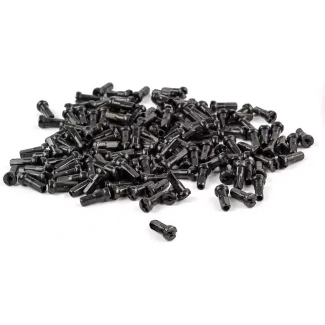 Alpina Zwarte 14G nippels - Zelfsluitend - ABS en messing - 144 stuks