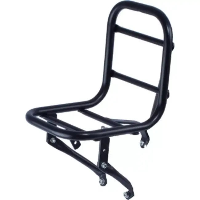 Steco Voordrager zwart - robuust ontwerp - past op 16-28 inch fietsen - geschikt voor verende en niet-verende vorken