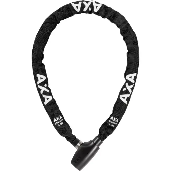 AXA Kettingslot - Gehard staal - 90 cm - Ø 5 mm - Polyester hoes - Beveiligingsniveau 7
