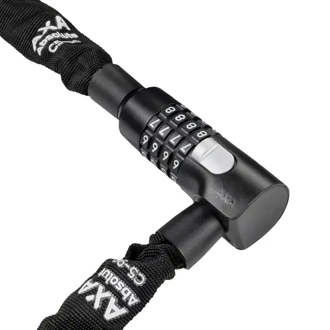 AXA Kettingslot met cijfercode - 90 cm - Gehard staal - Beveiligingsniveau 7 - RVS details