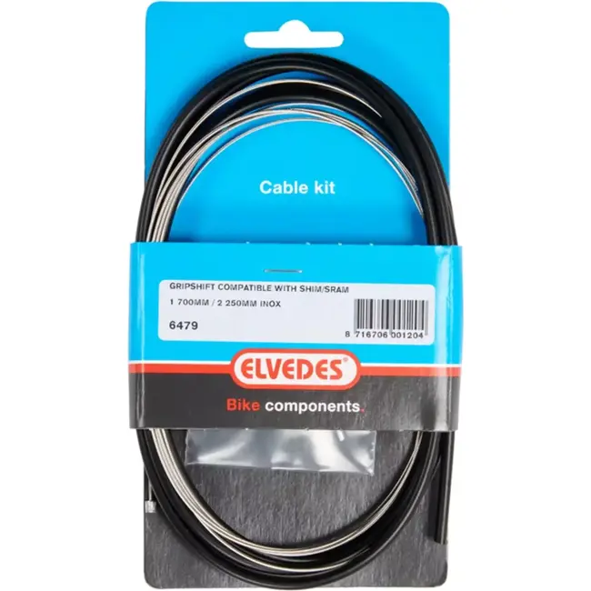 Elvedes Kabelkit voor Nexus 3-speed en derailleur - RVS - Zwart - 1,7m/2,25m