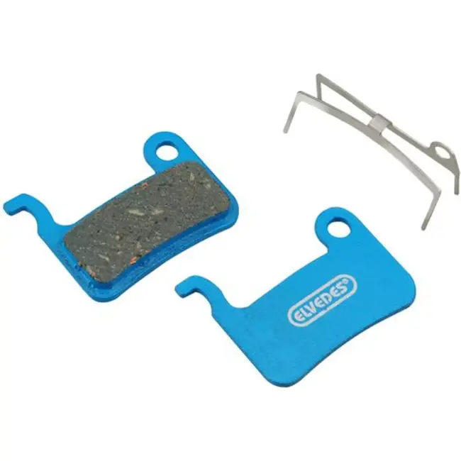 Elvedes Organische schijfremblokjes - Shimano compatibel - Stil en slijtvast - Per paar - Blauw