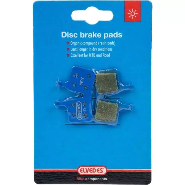 Elvedes Organische schijfremblokjes - Magura MT5/7 - Stil en milieuvriendelijk - Per paar