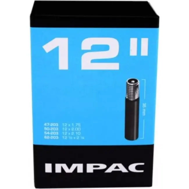 Impac Binnenband 12x1.75/2.35 - Schrader ventiel 35mm - Duurzaam rubber
