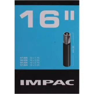 Impac Binnenband 16x1.75/2.35 - Schrader ventiel 35mm - Duurzaam rubber - ETRTO 47/57-305