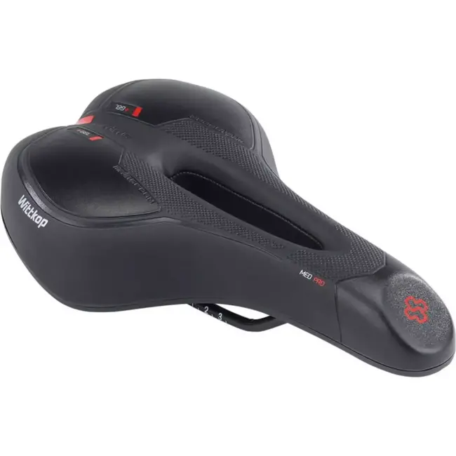 Wittkop Heren gel zadel - trekking comfort - drukverlagend ontwerp - 290x180 mm - zwart