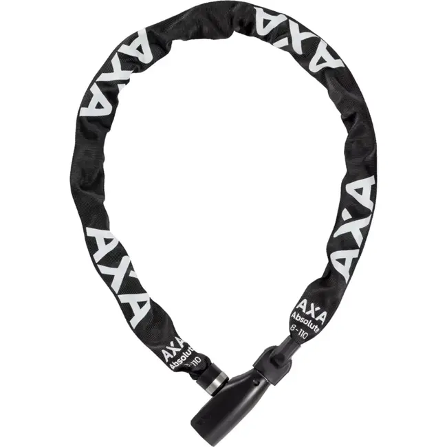 AXA Kettingslot - 110 cm - Gehard Staal - Beveiligingsniveau 9 - Polyester Hoes - Automatische Click-in