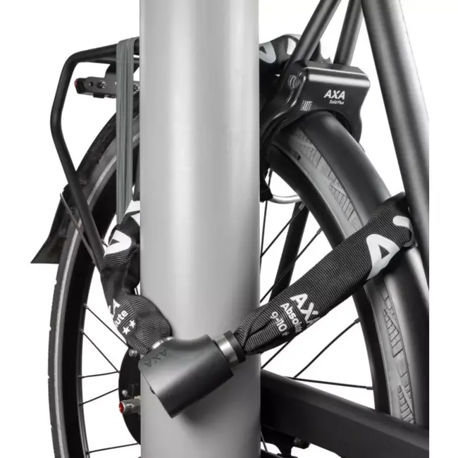 AXA Kettingslot - 90 cm - Gehard Staal - ART 2 Sterren - Anti-boorplaat - Weerbestendig