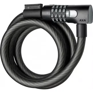 AXA Kabelslot met cijfercombinatie - 180 cm - Zwart - Veiligheidsniveau 6 - Flexibel en gebruiksvriendelijk