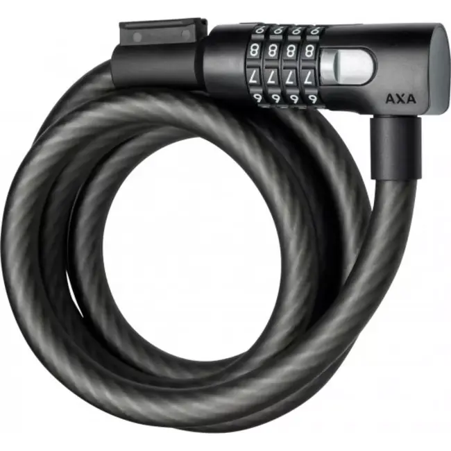 AXA Kabelslot met cijfercombinatie - 180 cm - Zwart - Veiligheidsniveau 6 - Flexibel en gebruiksvriendelijk
