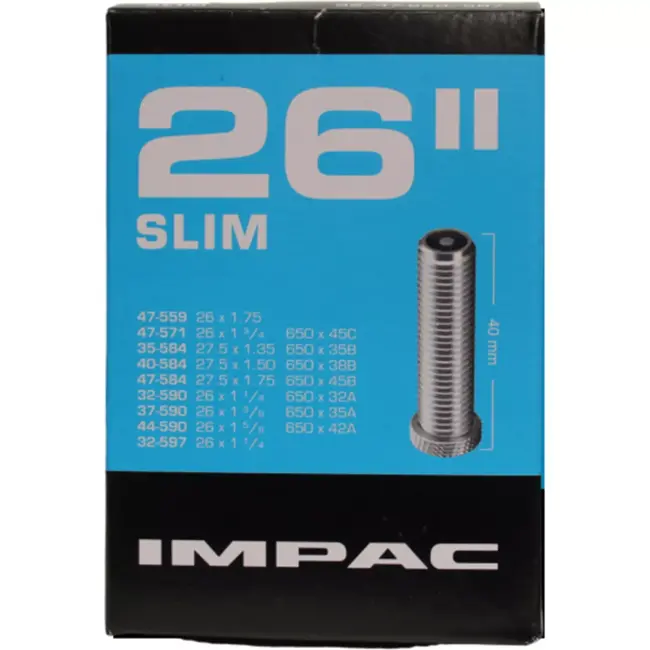 Impac Binnenband 26 inch - Schrader ventiel - Betrouwbaar en voordelig - Geschikt voor diverse fietsbanden