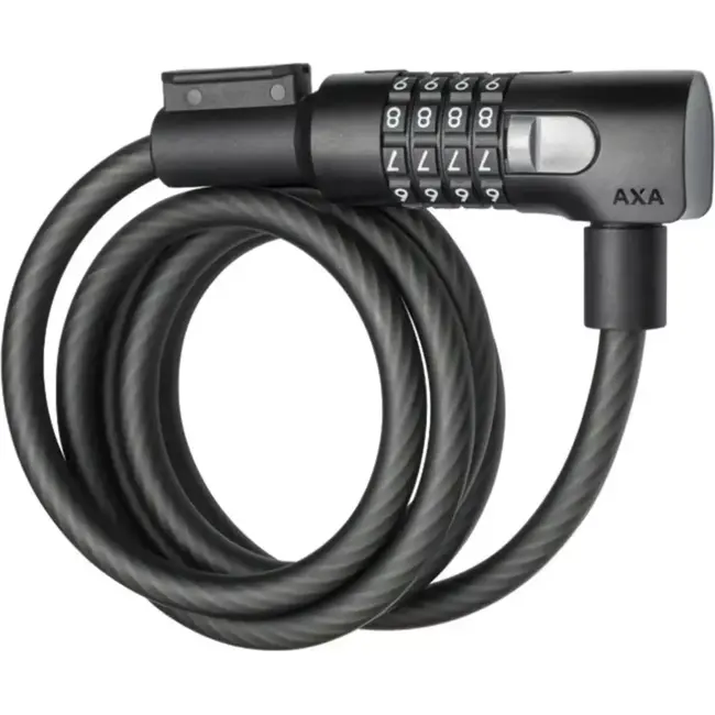 AXA Kabelslot met cijfercode - 150 cm - Zwart - Beveiligingsniveau 4 - Luxe coating
