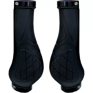 Falkx Ergonomische handvatten - 140 mm - PVC/rubber - zwart - set van 2