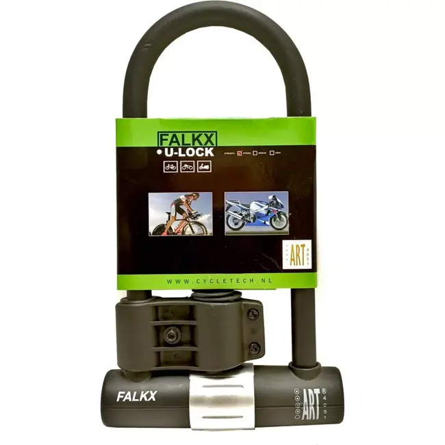 Falkx Beugelslot - Hoogwaardige beveiliging - 16mm beugel - 180x320mm - Zwart/Grijs