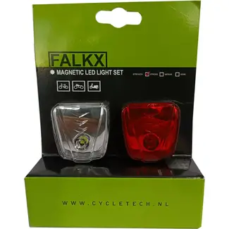 Falkx Magnetische fietsverlichting - LED - Zonder batterijen - Voor en achter - Veilig en duurzaam