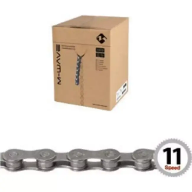 M-Wave Ketting 11-speed - 15m rol - Inclusief 10 verbindingsschakels - Grijs - Geschikt voor e-bikes en fietsen