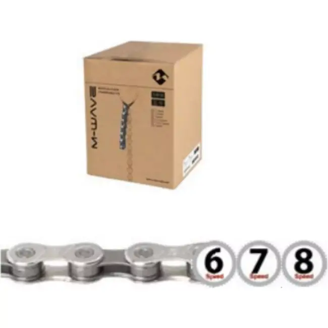 M-Wave Ketting 6/7/8-speed - 15m rol - zilver/grijs - incl. 10 verbindingsschakels