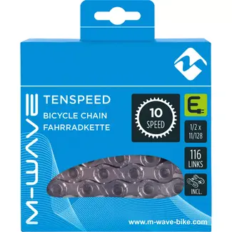 M-Wave 10-speed E-bike ketting - 116 schakels - grijs - snelle installatie - duurzaam en veelzijdig