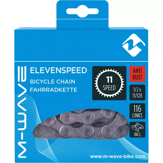 M-Wave 11-speed fietsketting - anti-roest - 116 schakels - zilver - soepel schakelen
