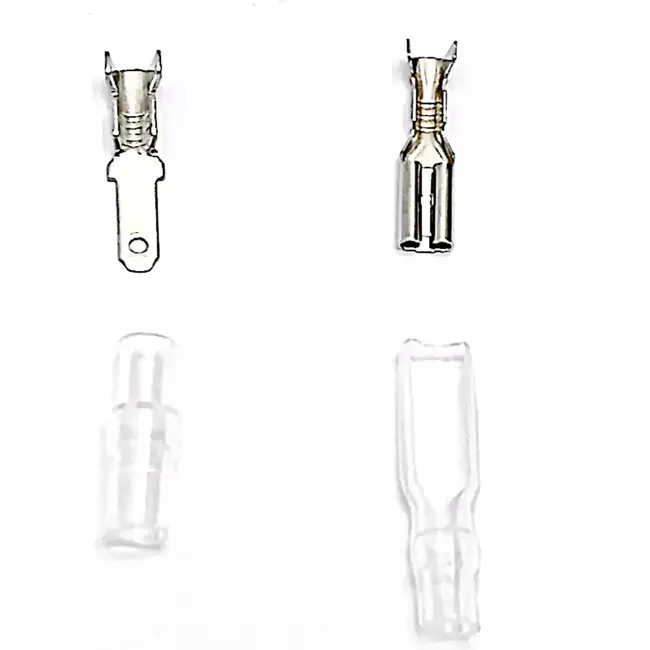 Falkx Dynamo koplamp stekker set - 10 sets - mannetje/vrouwtje - inclusief seals - zwart