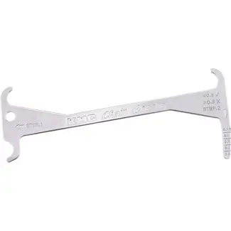 KMC RVS kettingslijtage meter - nauwkeurige meting - zilverkleurig - geschikt voor professioneel gebruik