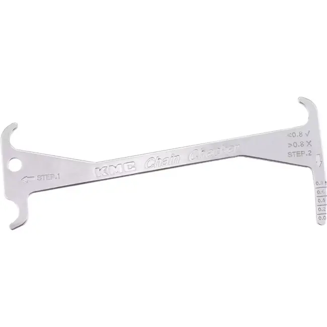 KMC RVS kettingslijtage meter - nauwkeurige meting - zilverkleurig - geschikt voor professioneel gebruik