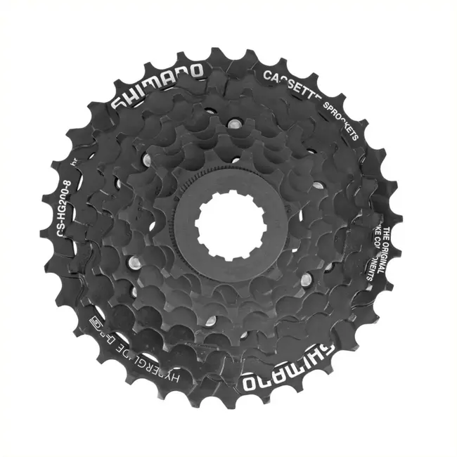 Shimano 8-speed cassette - HYPERGLIDE technologie - 12-32T - zwart - duurzaam ontwerp
