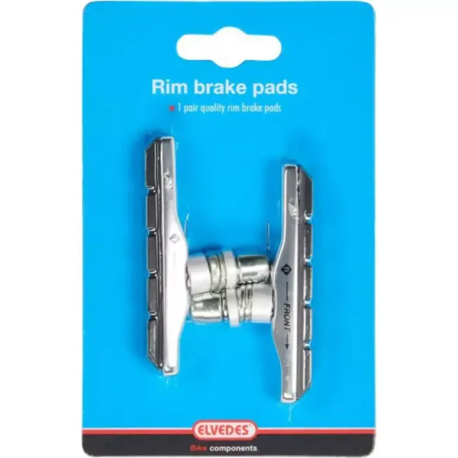 Elvedes V-brake remblokken - 72mm - zwart - aluminium cartridge - superieure remprestaties - set van 2