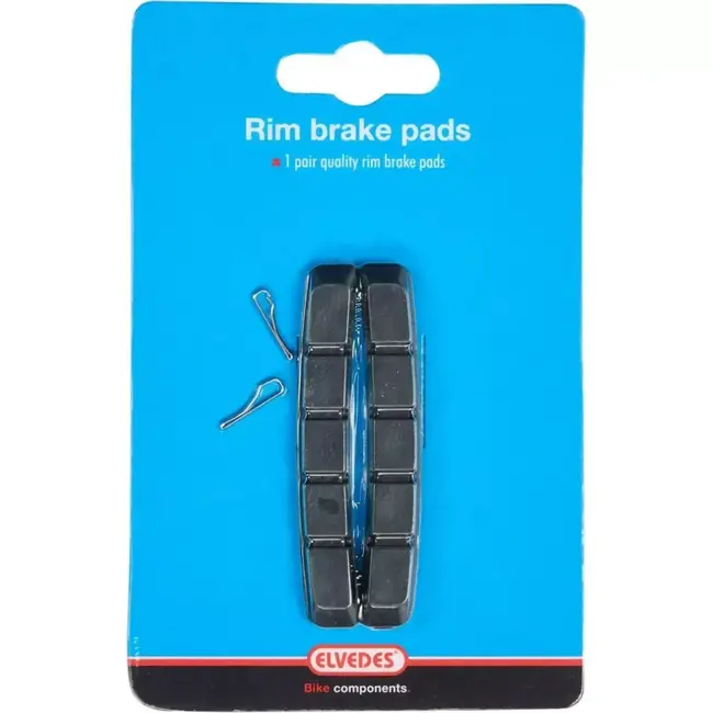 Elvedes V-brake remblokken - 72 mm - Zwart - Duurzaam staal en rubber - Set van 2