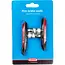Elvedes V-brake remblokken - Dual compound - 72 mm - Voor nat en droog weer - Zwart met rode accenten