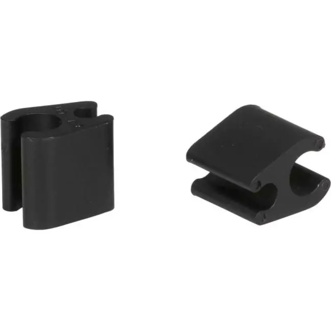 Elvedes Duo kabelclips - 4.1mm - plastic - zwart - 50 stuks in pot
