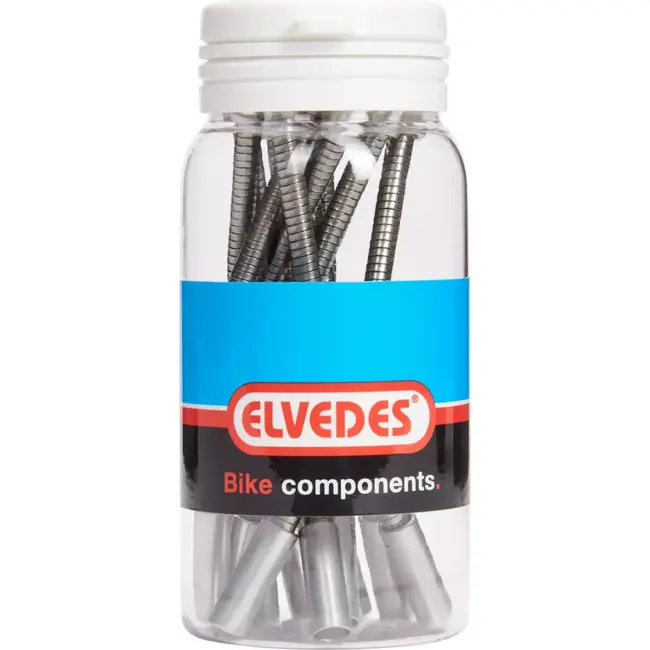 Elvedes V-brake bocht flex - RVS - 10 stuks - Flexibel - 120 mm - Grijs/Zwart