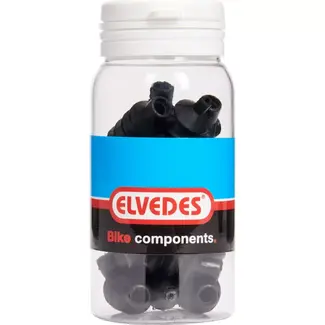 Elvedes V-brake harmonicarubber - 35mm - zwart - 15 stuks - duurzaam en effectief