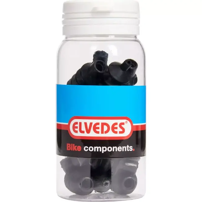 Elvedes V-brake harmonicarubber - 35mm - zwart - 15 stuks - duurzaam en effectief