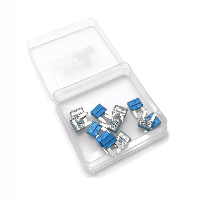 Bofix Mini steekzekering 15A - Compact - Blauw - Set van 12 stuks