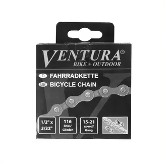Ventura Ketting 6/7-speed - 116 schakels - Zwart/Bruin - Voor veelzijdige fietssystemen