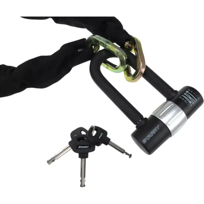 Citycat Kettingslot met loop en mini beugelslot - 120 x 10 mm - Extra lange beugel - Weerbestendig - ART 3 goedgekeurd