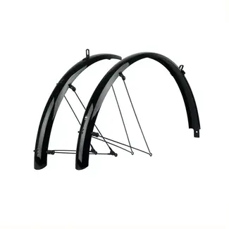 SKS Spatbordset - Robuuste sandwichconstructie - ASR-veiligheidssysteem - Zwart - 45 mm - 27,5" tot 29" wielen