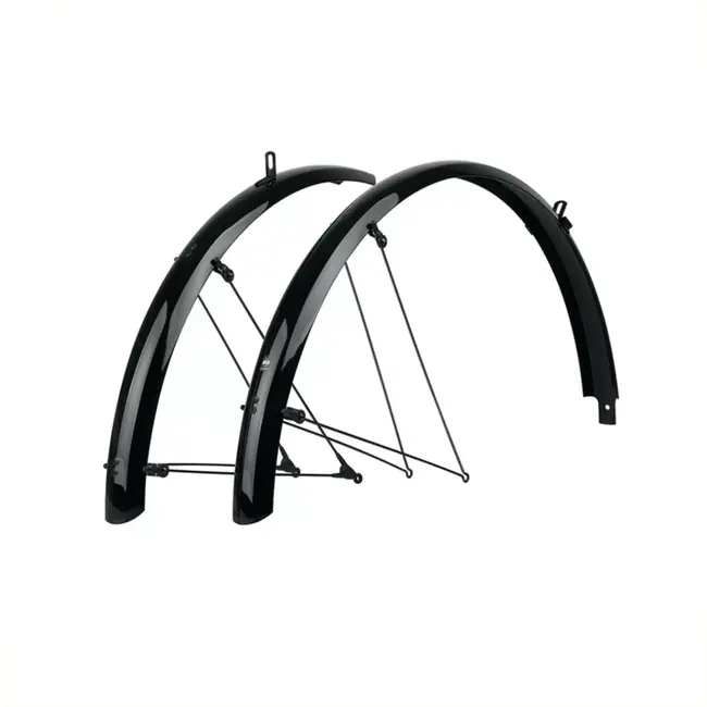 SKS Spatbordset - Robuuste sandwichconstructie - ASR-veiligheidssysteem - Zwart - 45 mm - 27,5" tot 29" wielen