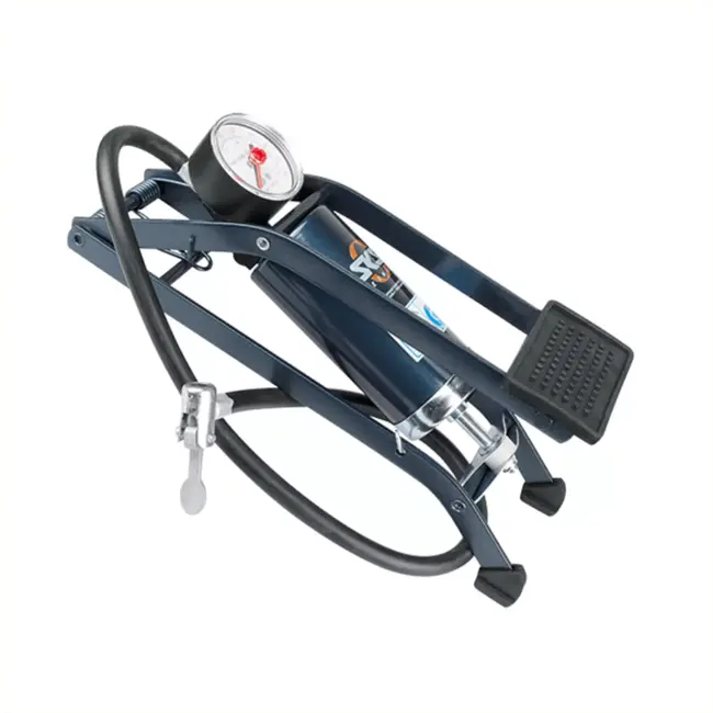 SKS Voetpomp - Robuust Staal - 5 Bar - Inclusief Adapters - Blauw