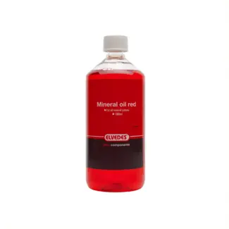 Elvedes Minerale olie voor remsystemen - 1000ml - Rood - Geschikt voor Shimano systemen