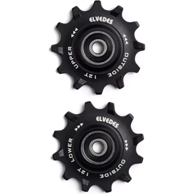 Elvedes Derailleurwieltjes voor Sram 1x11 - 14 Tanden - Zwart - Set van 2