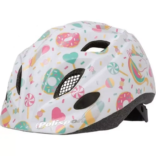 Polisport Kinderhelm - Lollipop - XS - Wit Mat - Veilig & Comfortabel - 10 Koelopeningen